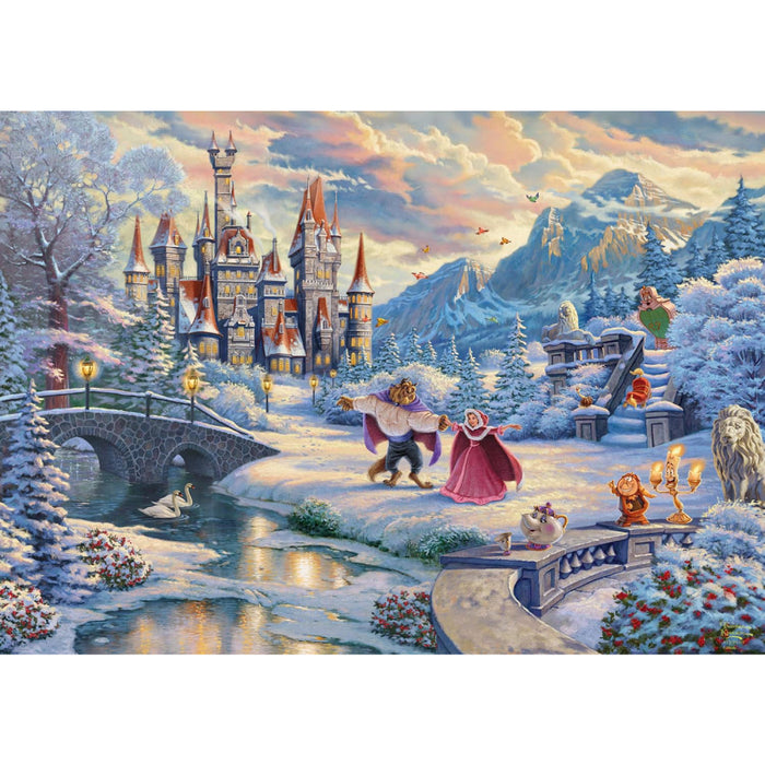 Puzzle Thomas Kinkade - Disney - The Beauty and The Beast, Winter Enchantment 1000
