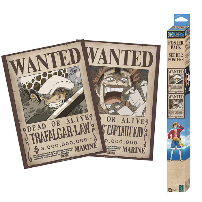Set 2 Postere Chibi One Piece - 52x38 - Wanted Law & Kid