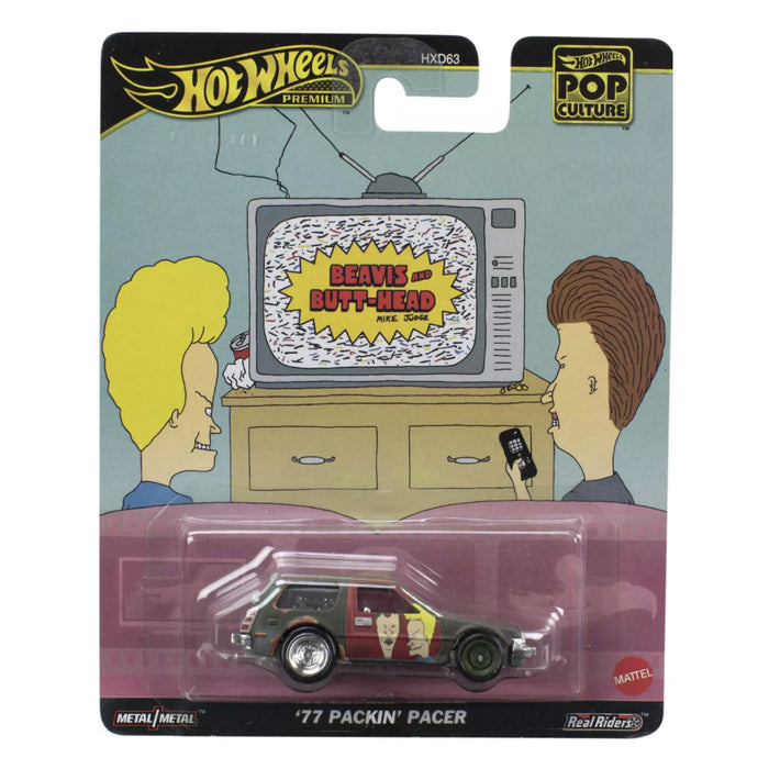 Masinuta Metalica Hot Wheels Pop Culture - Beavis and Butthead Packin Pacer 77 Scara 1:64