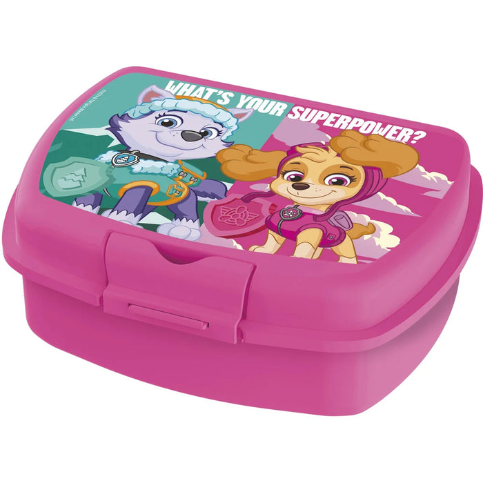 Cutie alimentara sandwich Patrula Catelusilor, Girl Superpowers, 18 x 14 x 7 cm, roz