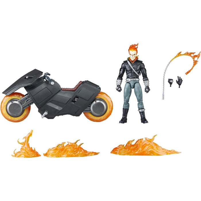 Figurina Articulata si Vehicul Marvel 85th Anniversary Marvel Legends Ghost Rider 15 cm