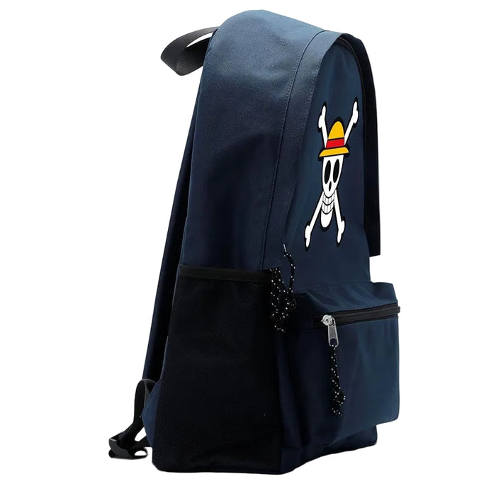 Ghiozdan One Piece - Skull, blue
