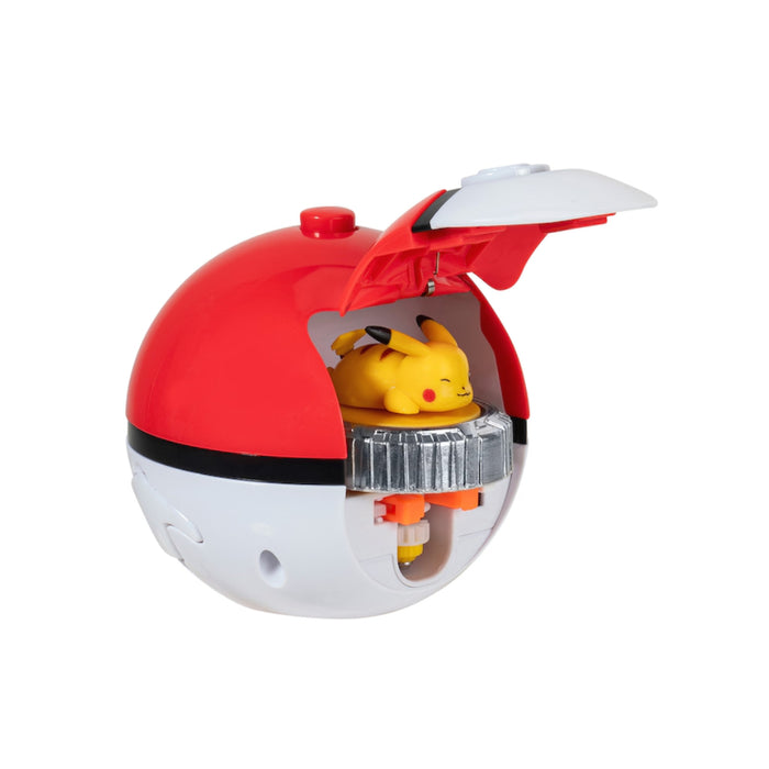 Set de joaca Pokemon - Battle Spinner cu doua figurine (Pikachu 01, Mew, Poke Ball & Poke Ball)