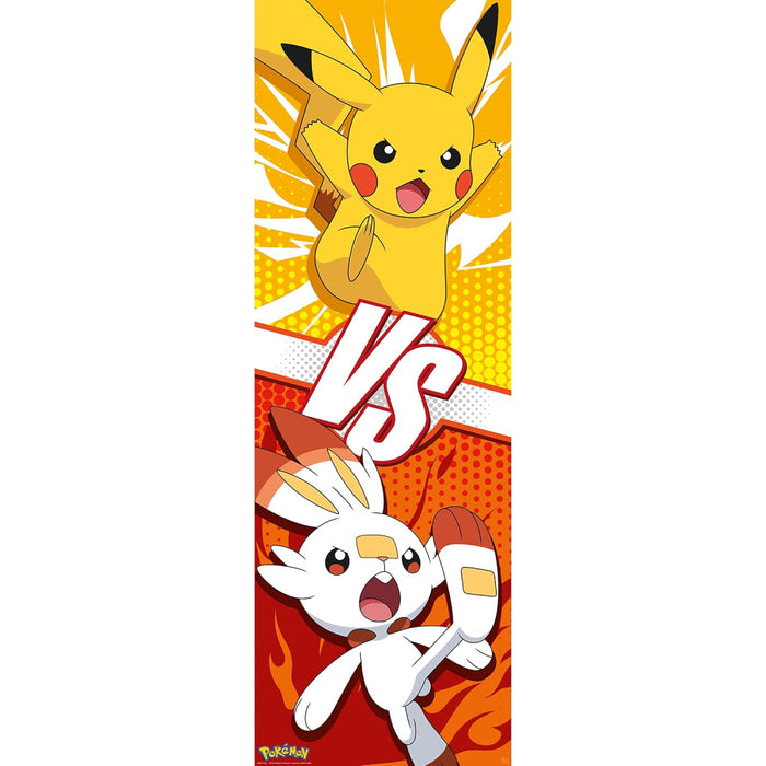 Poster pentru usa Pokemon - Pikachu and Scorbunny (53x158)