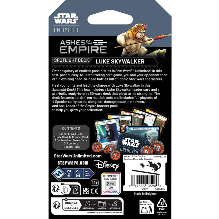 Star Wars Unlimited - Ashes of the Empire - Luke Skywalker Deck