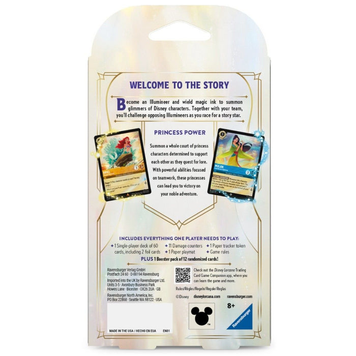 Lorcana TCG - Fabled - Ariel & Mulan (Amber & Sapphire) Starter Deck