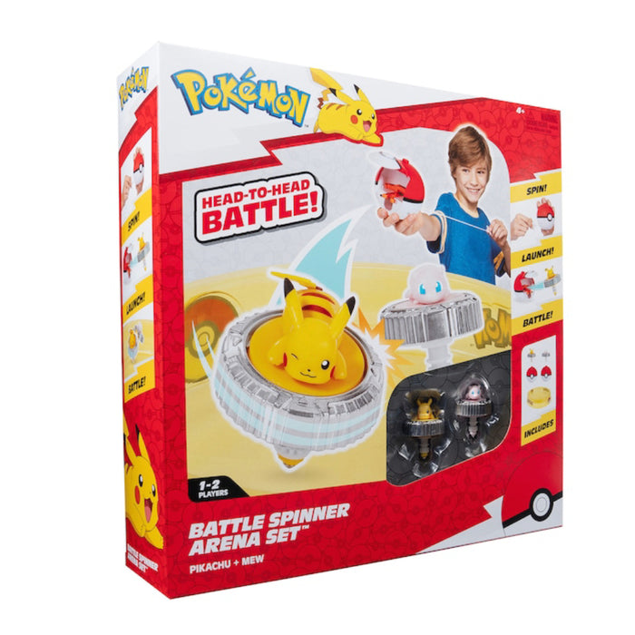 Set de joaca Pokemon - Battle Spinner cu doua figurine (Pikachu 01, Mew, Poke Ball & Poke Ball)