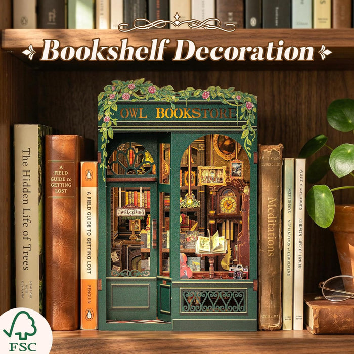 Set de Constructie CuteBee - Book Nook - Owl Bookstore