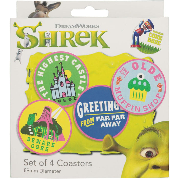 Set 4 Suporturi Pahare Metal Shrek