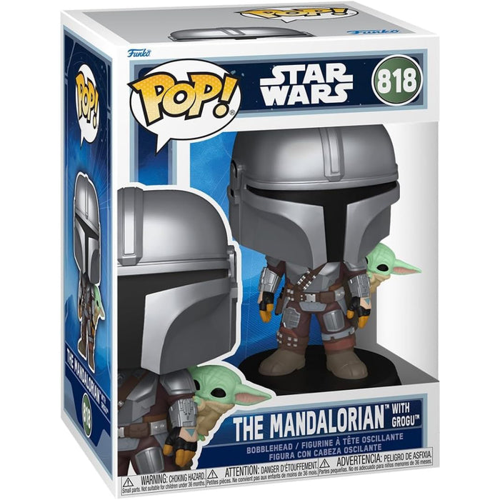 Figurina Funko POP! Bobblehead Star Wars The Mandalorian and Grogu - The Mandalorian with Grogu