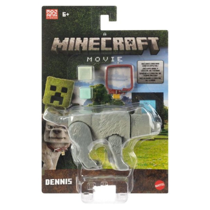 Figurina Articulata Minecraft Movie - Dennis the Wolf 10 cm