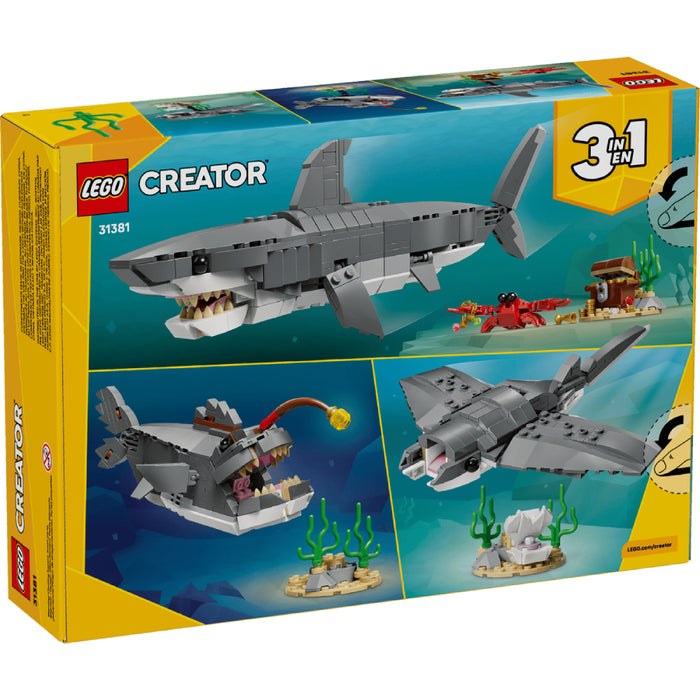 Lego Creator 3in1 - Rechin feroce cu un cufar de comori 31381