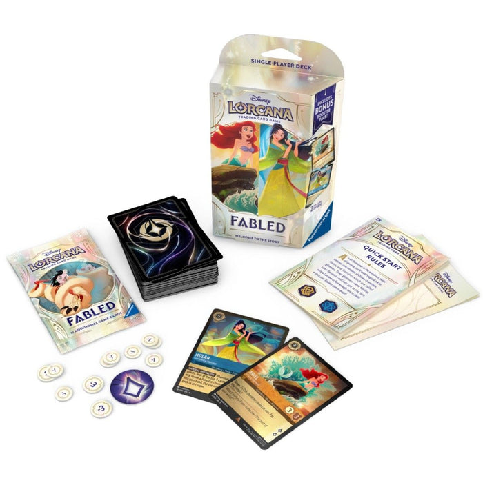 Lorcana TCG - Fabled - Ariel & Mulan (Amber & Sapphire) Starter Deck