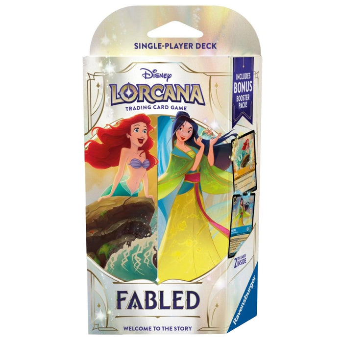 Lorcana TCG - Fabled - Ariel & Mulan (Amber & Sapphire) Starter Deck