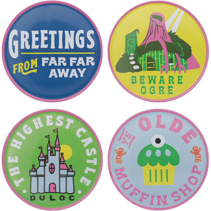 Set 4 Suporturi Pahare Metal Shrek