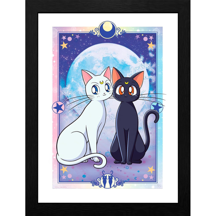 Poster cu Rama Sailor Moon - Luna & Artemis (30x40)