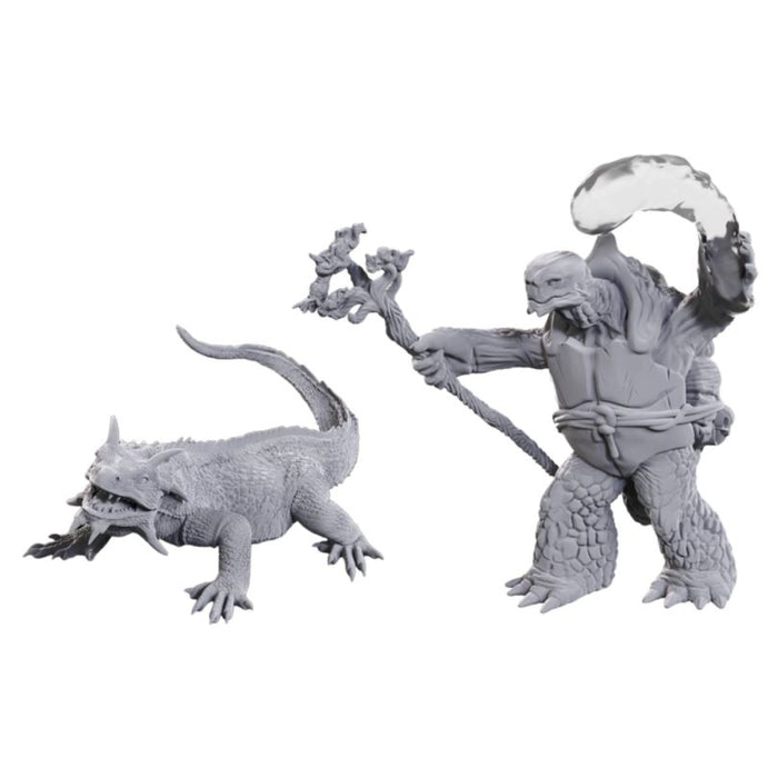 Miniaturi Nepictate D&D Nolzur's Marvelous - Tortle Druid & Wild Shape Giant Lizard