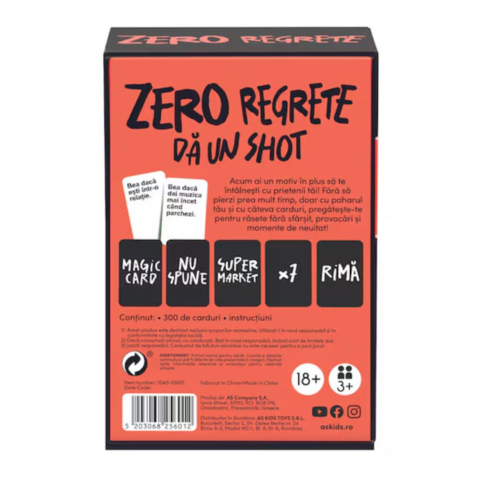 Joc de societate Zero Regrete Da Un Shot, limba romana