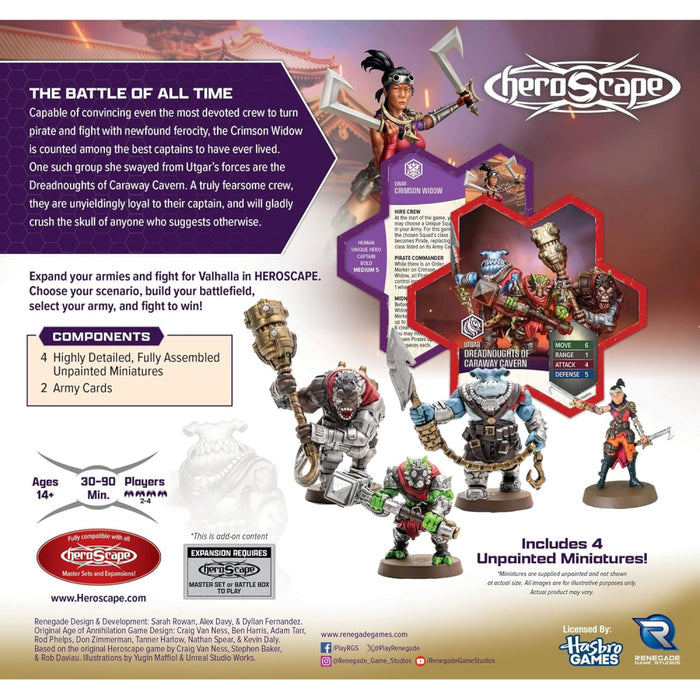 Heroscape - Crimson Widow and Dreadnoughts of Caraway Cavern Army Expansion