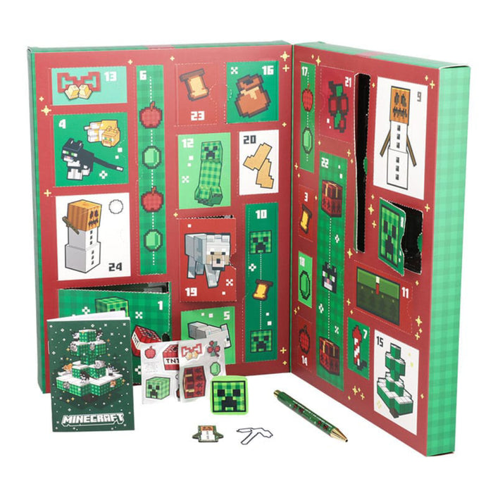Calendar Advent Minecraft Stationery 24 Day