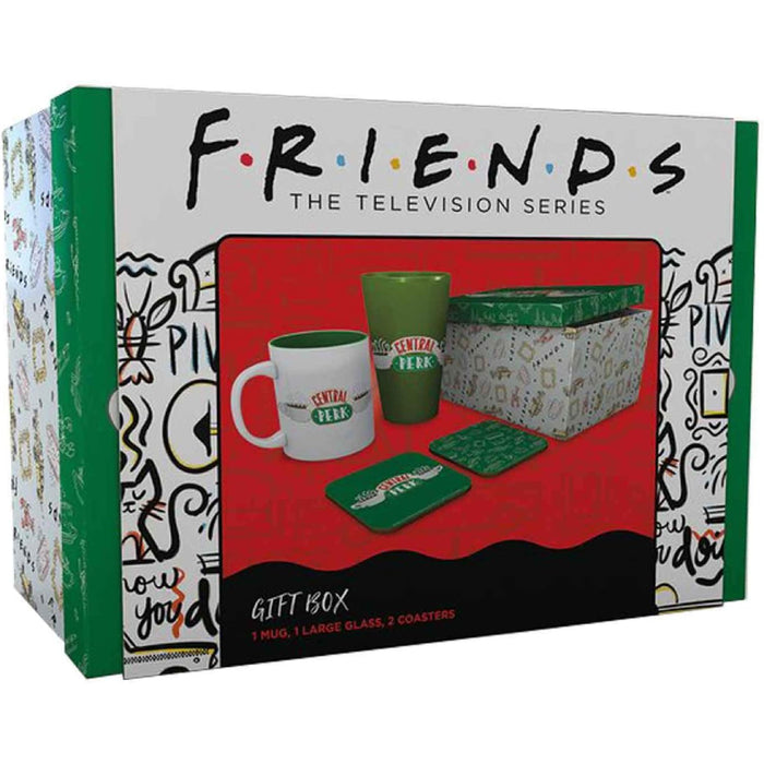 Set Cadou Friends - Pahar XXL + Cana + 2 Coastere Central Perk