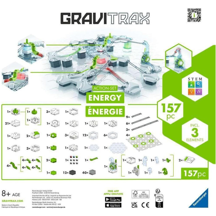 Joc de constructie Gravitrax Action-Set Energy, set de baza Flux