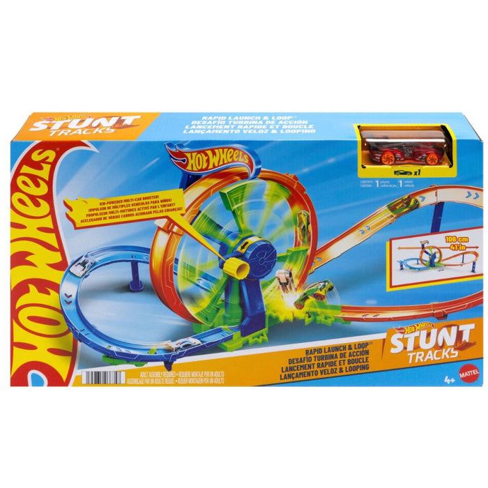 Set Joaca Hot Wheels Stunt Tracks - Cursa lansare rapida in bucla