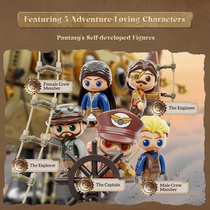 Set Constructie Pantasy Original Construction Steampunk Airship