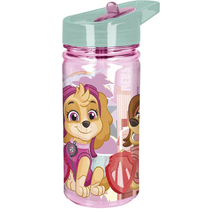 Sticla de apa Patrula Catelusilor, Girl Superpowers, 475 ml, roz