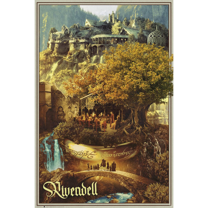 Poster Maxi Lord of the Rings - 91.5x61 - Rivendell