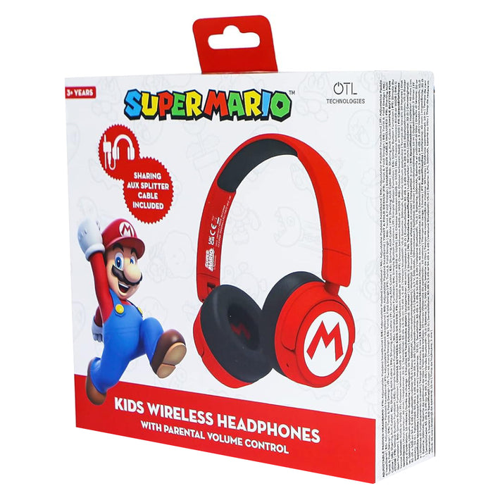 Casti Wireless pentru Copii OTL - Super Mario Icon Logo