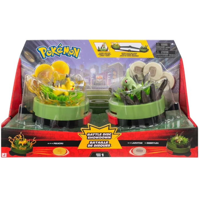 Set de joaca Pokemon - Battle Disc Showdown, Pikachu & Larvitar