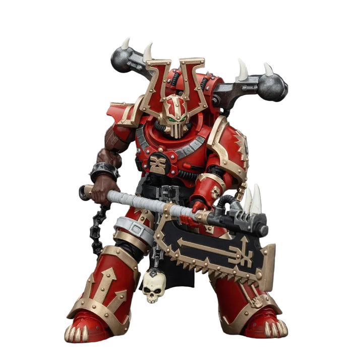 Figurina Articulata Warhammer 40k 1/18 - World Eaters Khorne Berzerker with Eviscerator Chainaxe 13 cm