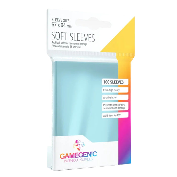 Sleeve-uri Gamegenic - Soft Sleeves - Clear (100 bucati)