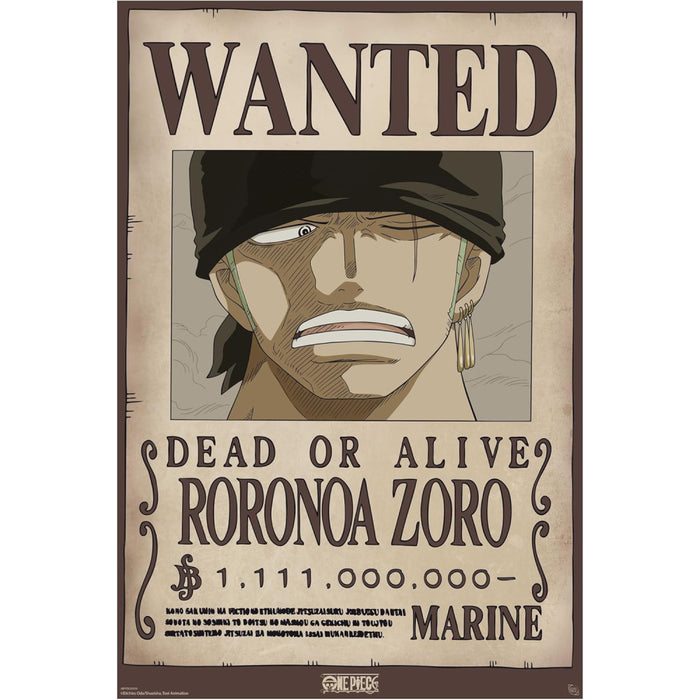 Poster Maxi One Piece - 91.5x61 - Wanted Zoro Wano