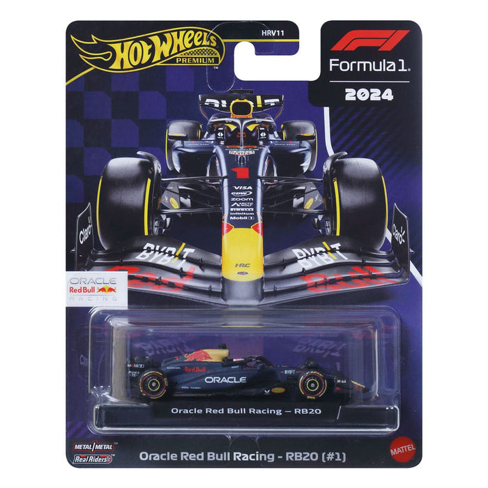 Masinuta Formula 1 Hot Wheels Premium Diecast 1/64 - Oracle Red Bull Racing RB20 (01) (Max Verstappen 2024)