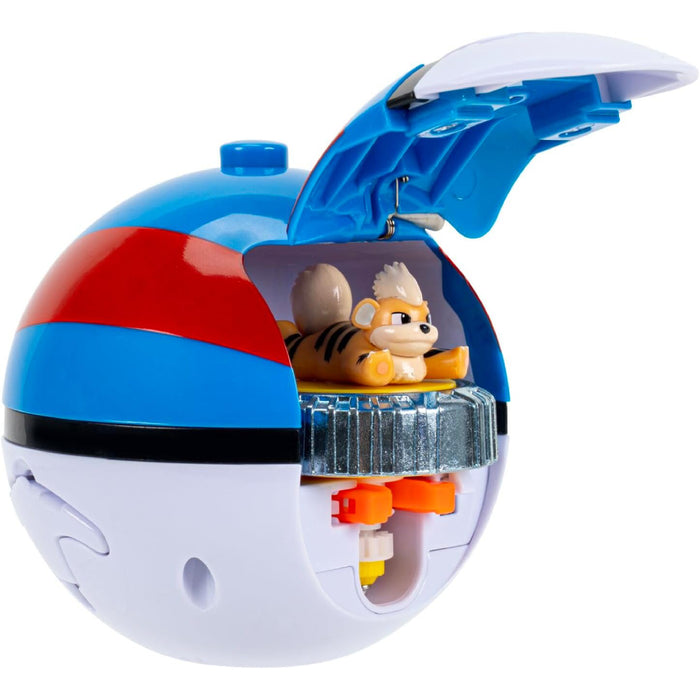 Set de joaca Pokemon - Battle Spinner cu figurina, Growlithe & Poke Ball