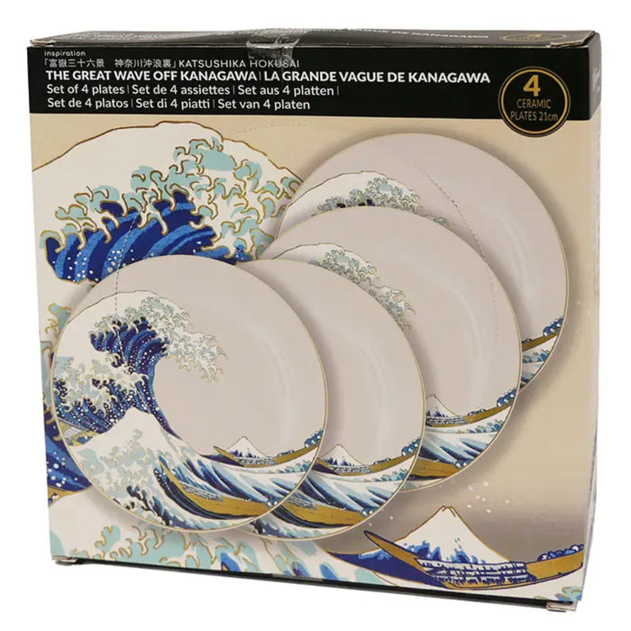 Set 4 Farfurii The Great Wave of Kanagawa