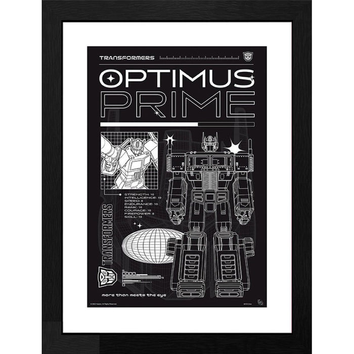 Poster cu Rama Transformers - Optimus Schematic (30x40)