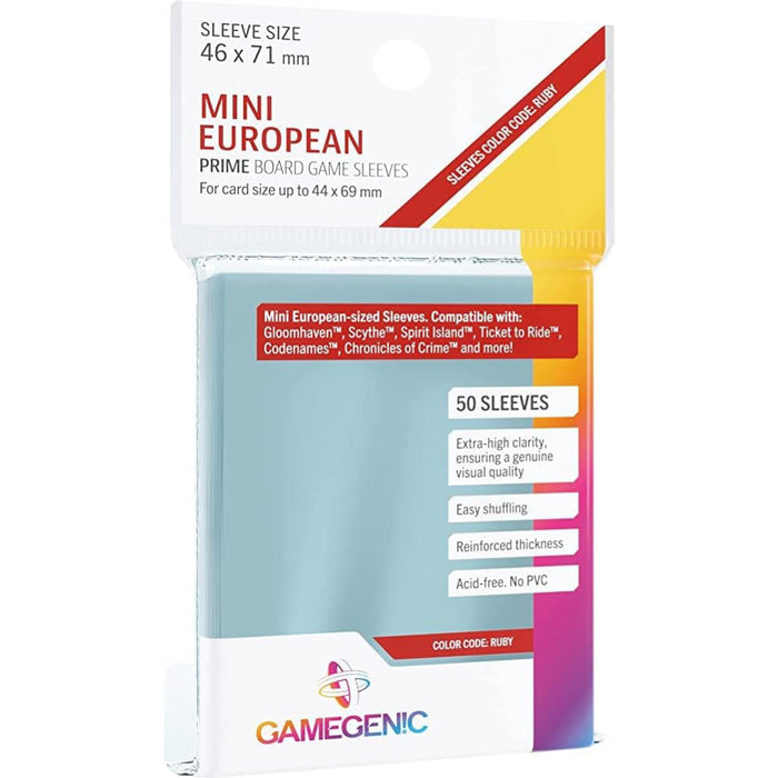 Sleeve-uri Gamegenic - PRIME Mini European-Sized 46 x 71 mm - Clear (50 bucati)