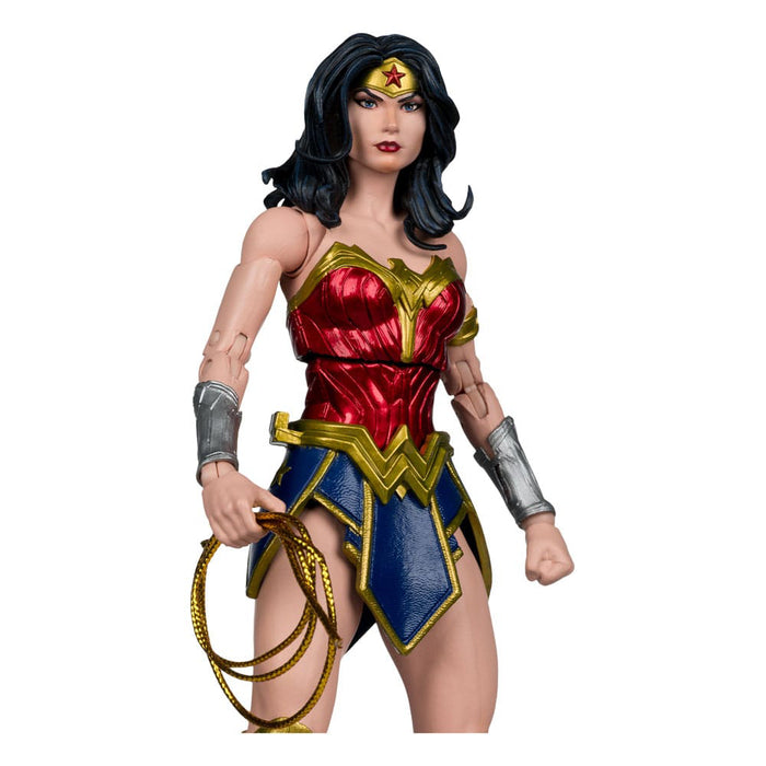Set 2 Figurine Articulate DC Justice League Monsterverse DC Multiverse - Wonder Woman Vs Atomic Blast Godzilla 18 cm