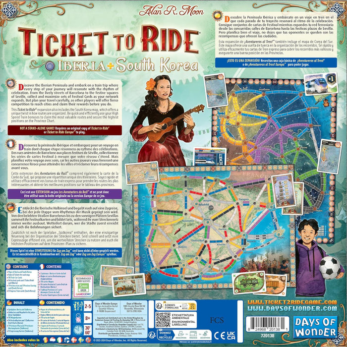 Ticket to Ride Map Collection - Iberia & South Korea