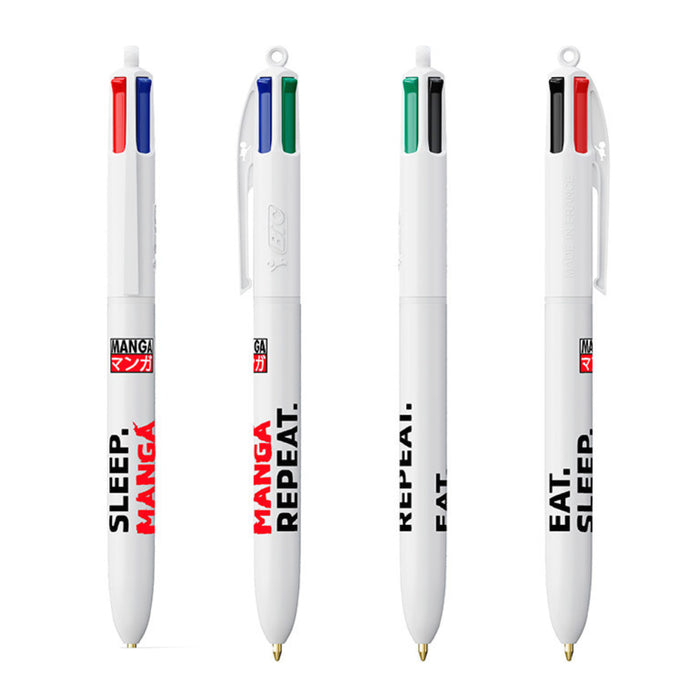 Pix Bespoke - Eat Sleep Manga Repeat - Stylo BIC 4 culori