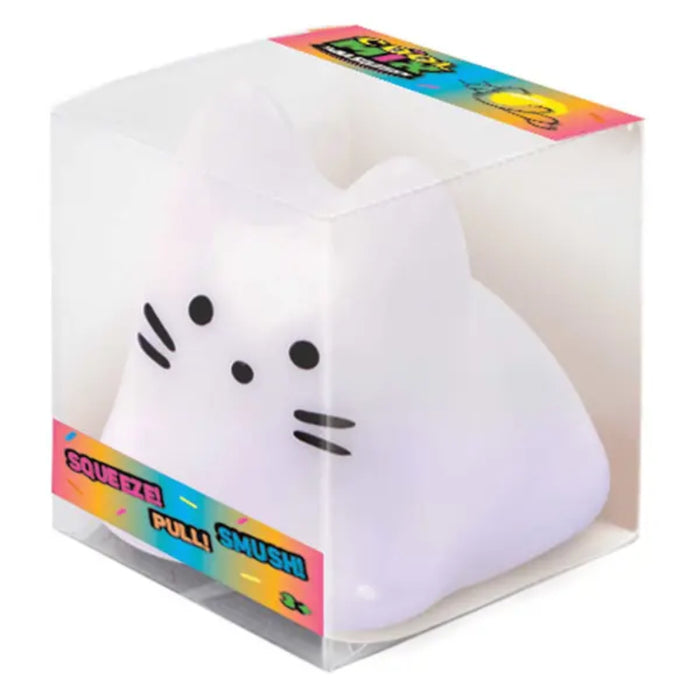 Jucarie Cool Mix antistres squishy, Pisica alba, moale si elastica, 5,5 cm