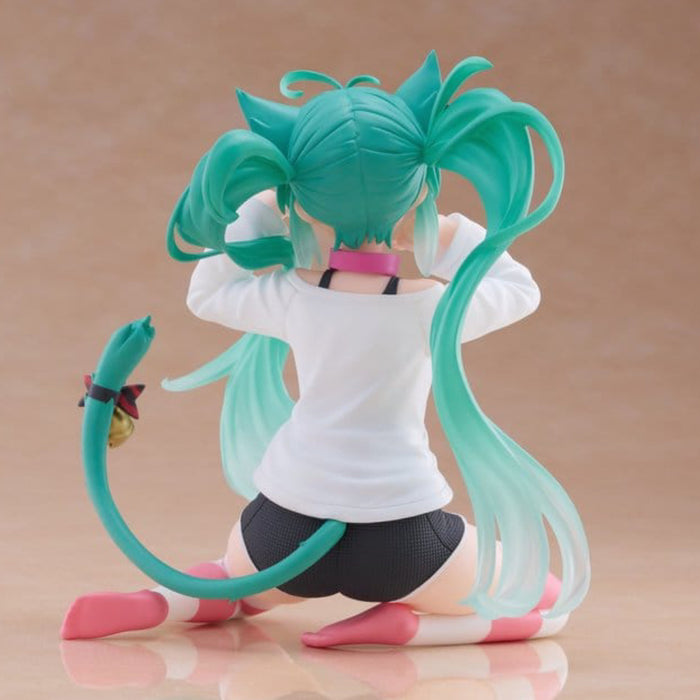 Figurina Hatsune Miku PVC - Desktop Cute Figure Hatsune Miku Cat Ear T-Shirt Ver. 13 cm