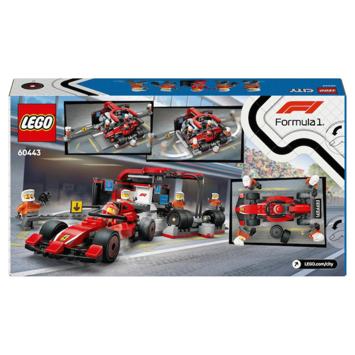 Lego City - Boxa si mecanici F1 cu masina Ferrari (60443)