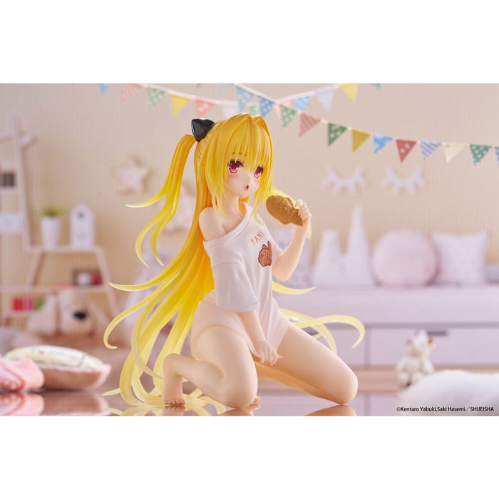 Figurina To Love-Ru Darkness PVC Desktop Cute Figure - Golden Darkness Roomwear Ver 13 cm