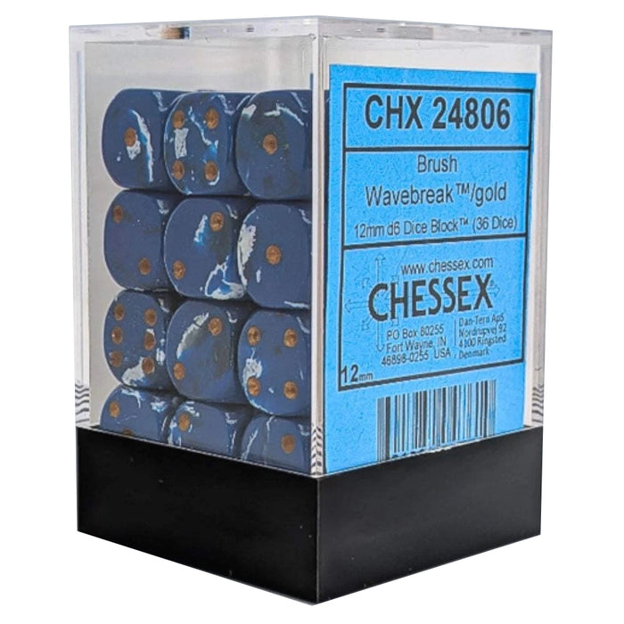 Set 36 Zaruri Chessex Brush d6 Dice 12mm