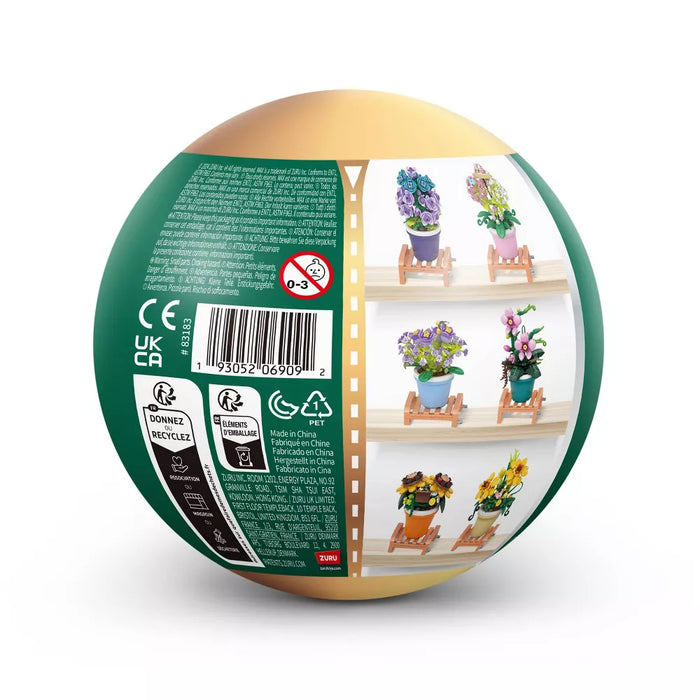 Mini Figurina Zuru Max - Set de constructie, Flori de gradina in ghiveci, diverse modele