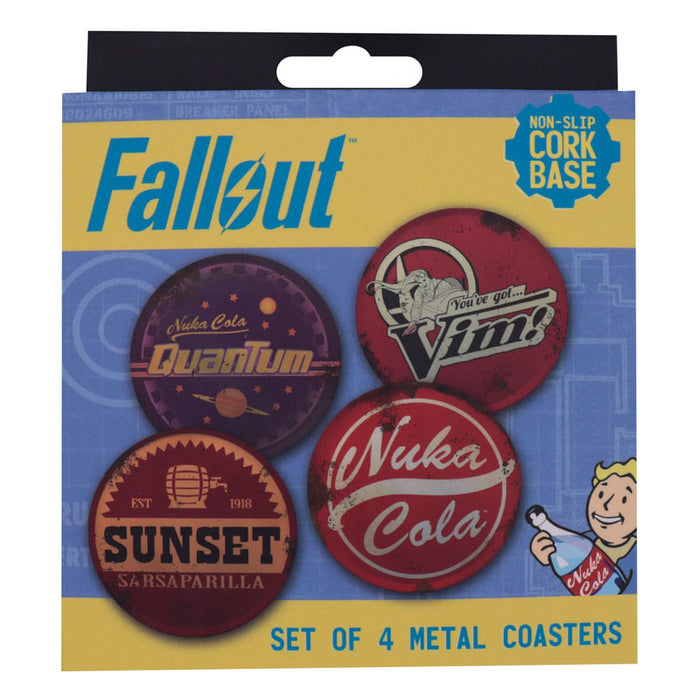 Set 4 Suporturi Pahare Metal Fallout